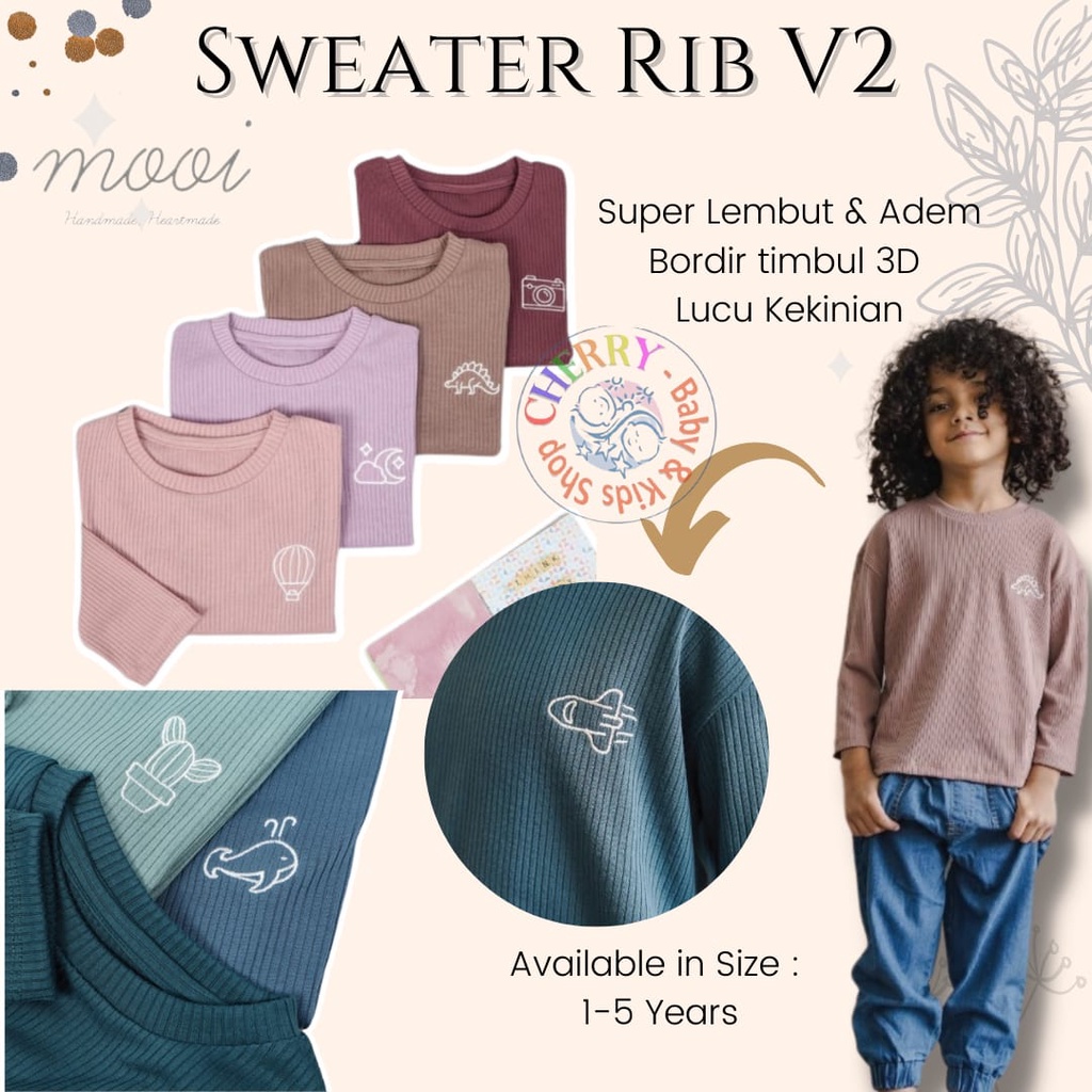 Mooi Sweater Rib Anak Unisex Rib Knit 1-5 Tahun CBKS SO