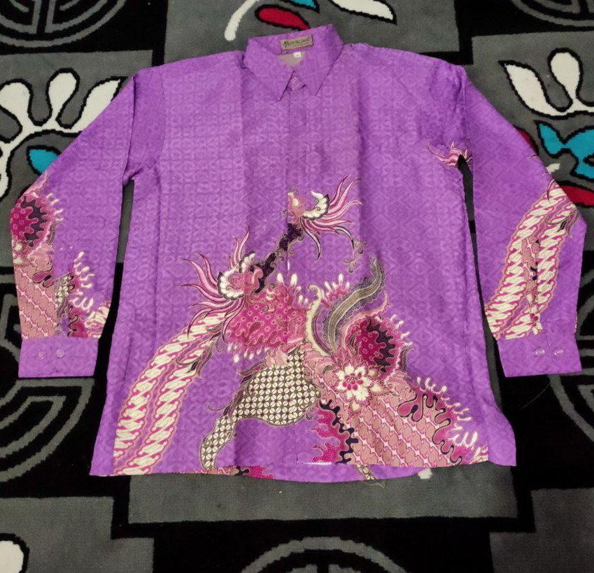 Kemeja Batik Semi Sutra Doby Puring Istimewa Pundak Pakai Busa