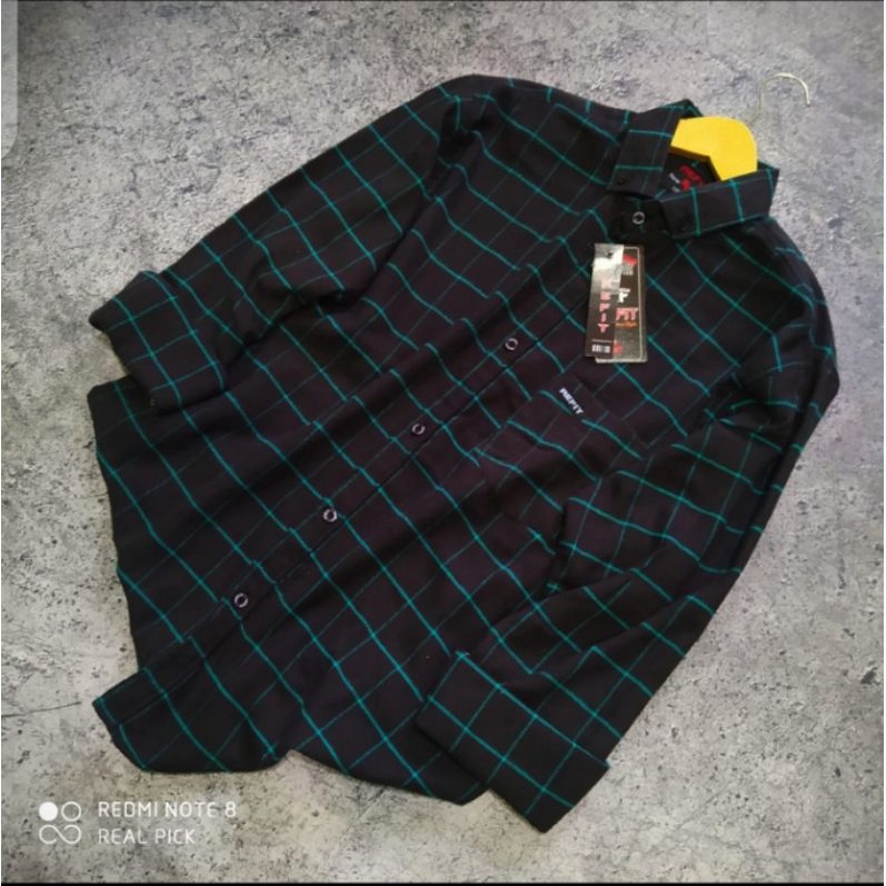 PREMIUM KEMEJA KOTAK KOTAK FLANNEL CASUAL LENGAN PANJANG UNISEX HEM PRIA WANITA KEMEJA WANITA FLANEL-F5