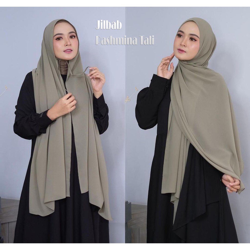 Jilbab pashmina / Tali / Jahit Tepi