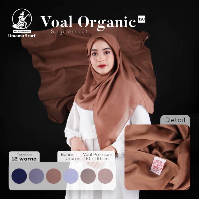 Umama Voal Organic Jahit Tepi Logo Bordir