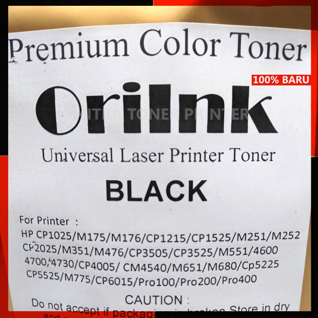 Serbuk Toner Printer Color LaserJet, CP1025/M175/CP1215/CP1525/M750n, 200Gram