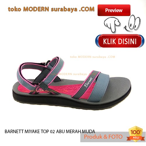 BARNETT MIYAKE TOP 02 ABU MERAH MUDA sendal wanita gunung outdoor casual flip flop