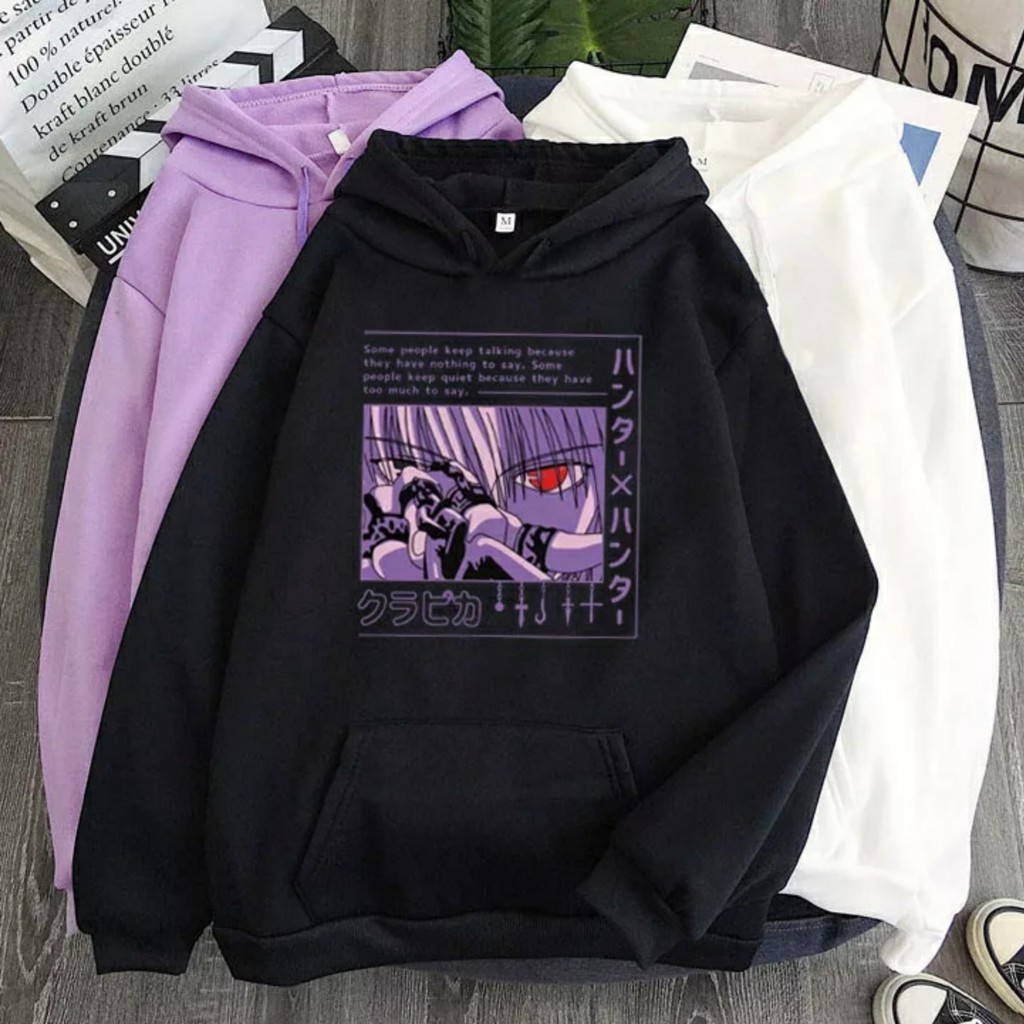 Hoodie Hunterxhunter Killua Sweater Wanita Oversize Korean Style Xxl Murah Anime Hunter X Hunter Cod