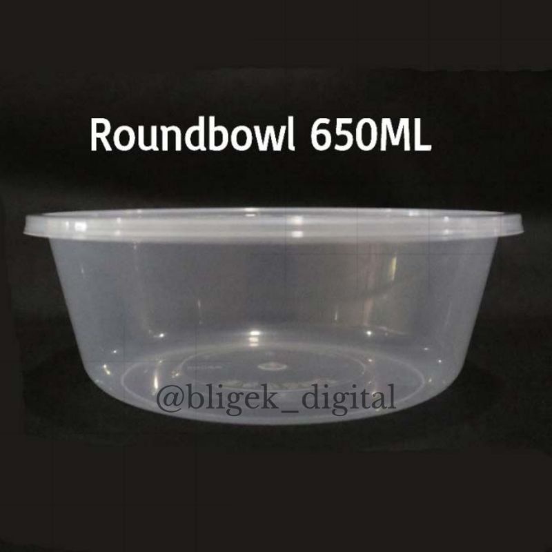 Thinwall Round Bowl 650 ml Mangkok plastik Cup plastik Victory 25 Pcs