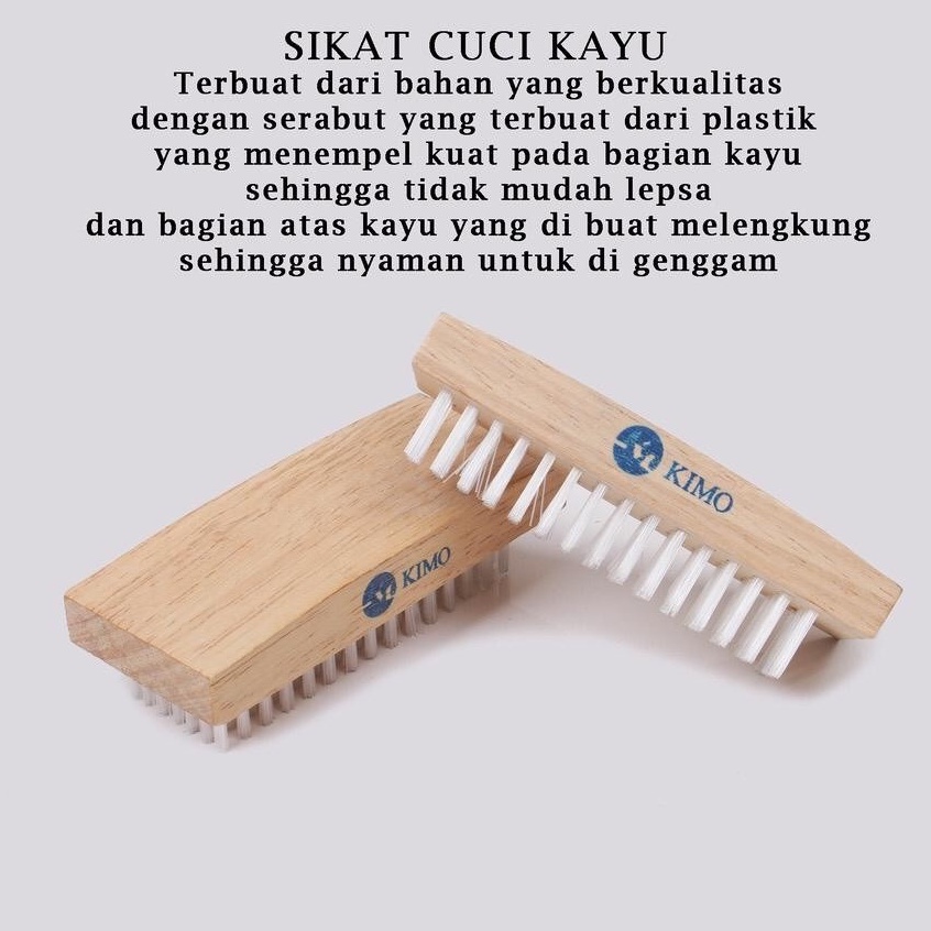 Sikat Cuci Baju Kayu - Sikat Nyuci Kimo - Sikat Lantai Kimo