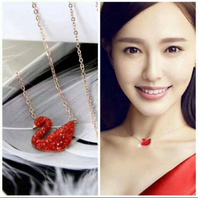 Kalung Swan Perhiasan Wanita motif Angsa Aksesoris Korea