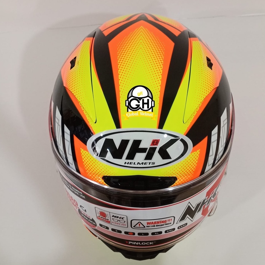 HELM NHK GP R TECH STREET ULTRA GP EDITION R44 BLACK YELLOW GLOSSY