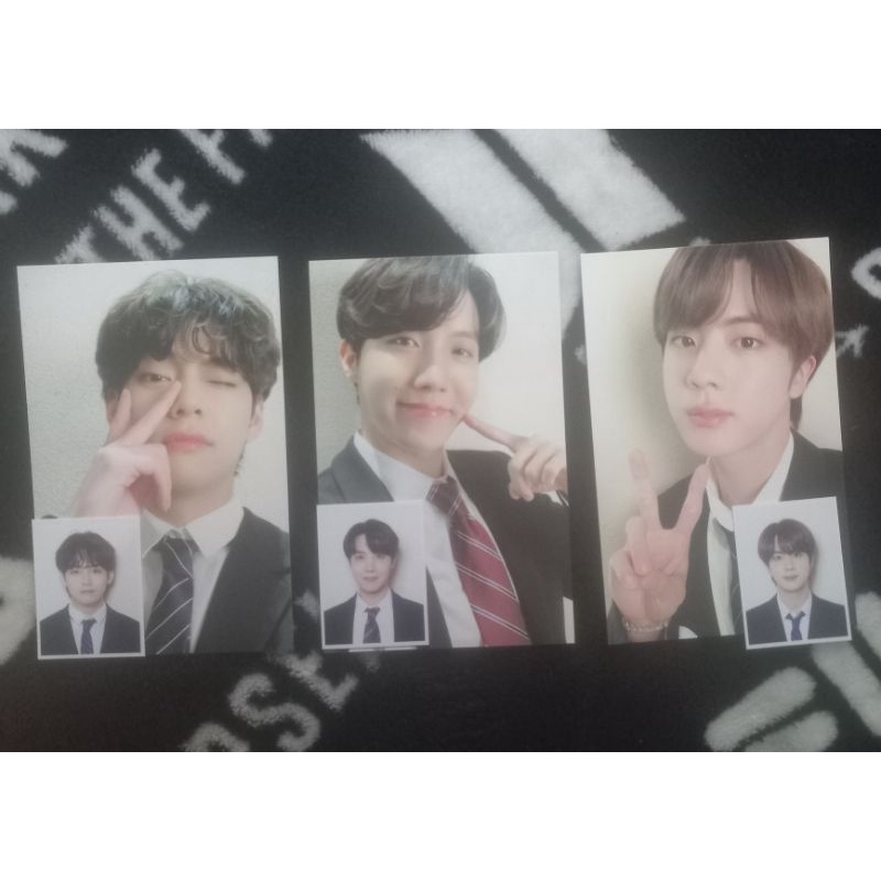 READY STOCK ♡ PHOTOCARD PC + ID PHOTO BTS 8TH MEMBERSHIP KIT TAEHYUNG JHOPE SEOKJIN OFFICIAL