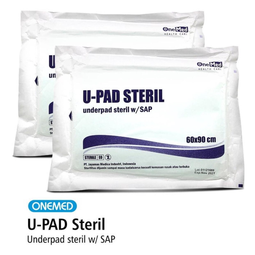 ONEMED UNDERPAD STERIL 60X90CM U-PAD STERIL PER PCS UPAD U PAD UNDER PAD