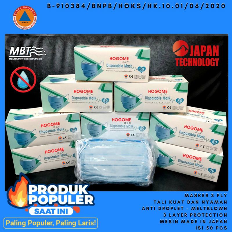 Masker Medis 3ply Earloop Headloop / Masker Kesehatan 3ply / Masker Antivirus dan Bakteri