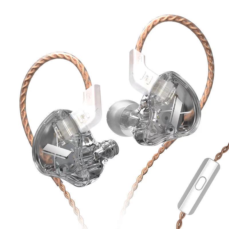 KZ EDX In Ear Earphone with MIC - GARANSI RESMI-Trans Grey Mic