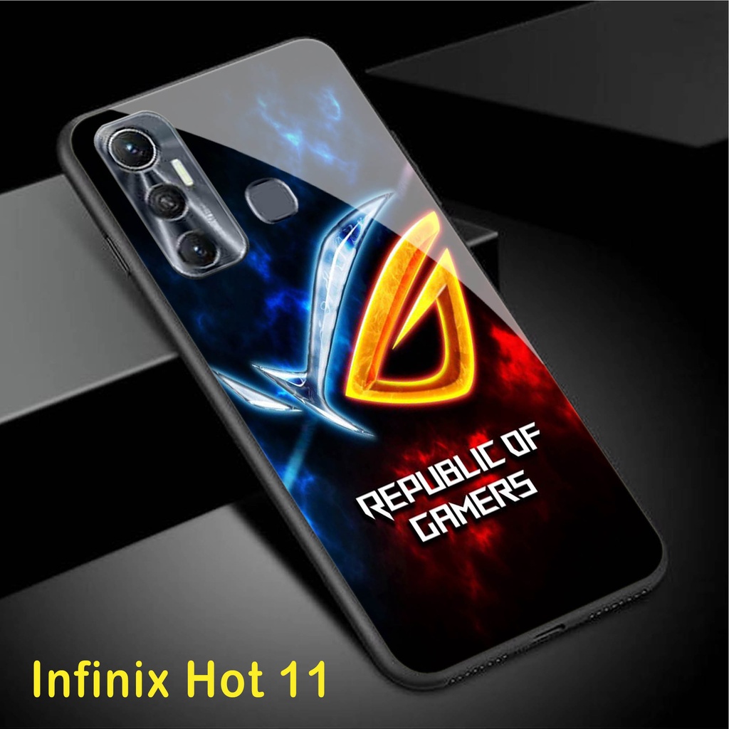 Case Infinix Hot 11 - Softcase Glass Kaca Infinix Hot 11 - A82 - Case Hp Infinix Hot 11 - Casing Hp 