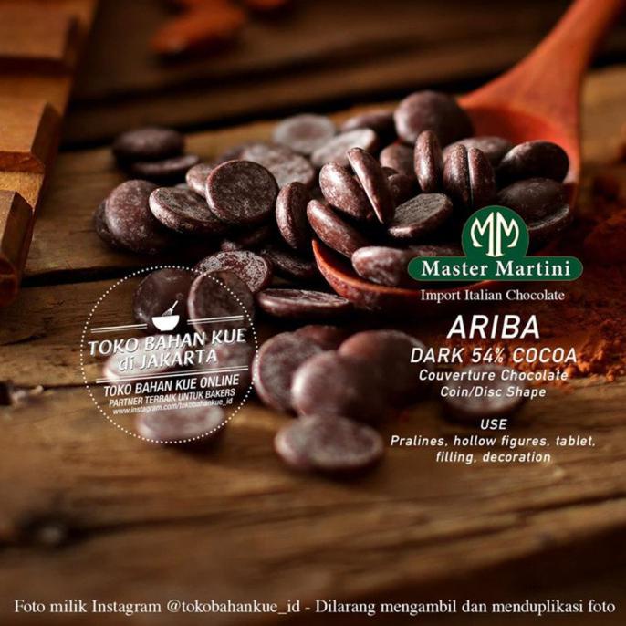 

MASTER MARTINI ARIBA 54% COUVERTURE DARK CHOCOLATE 1KG COKELAT COIN