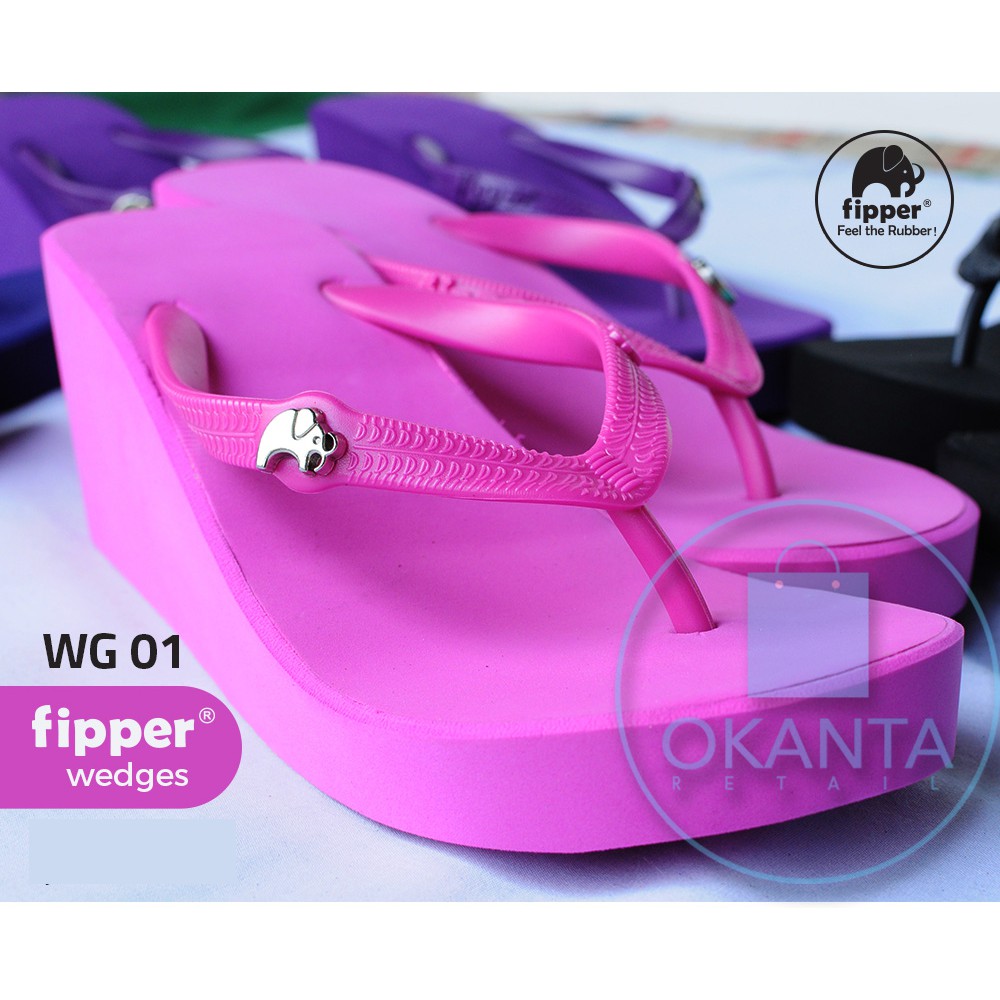 Sandal Fipper Wedges - Pink [WG 01] - ORIGINAL