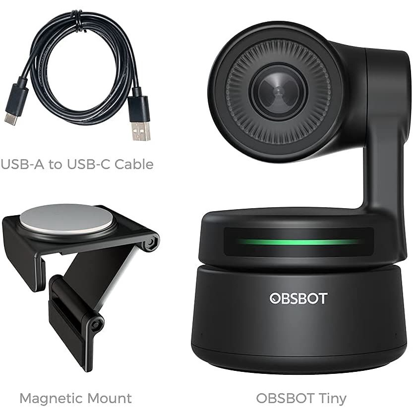 OBSBOT Tiny 1080p PTZ Webcam AI Tracking