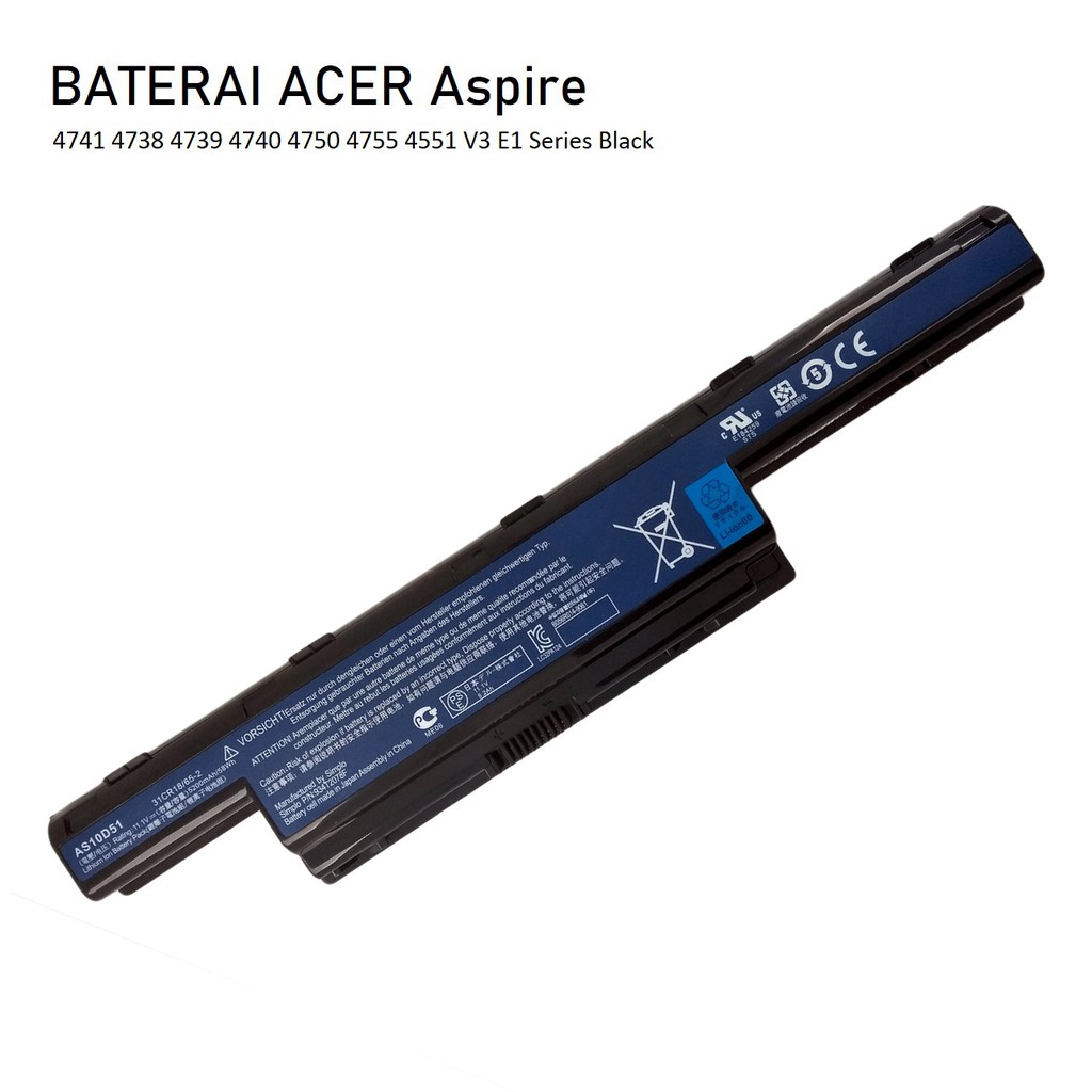 Batre Baterai Laptop Original  Acer Aspire 4741 4738 4739 4740 4750 4755 4551 V3 E1 Series