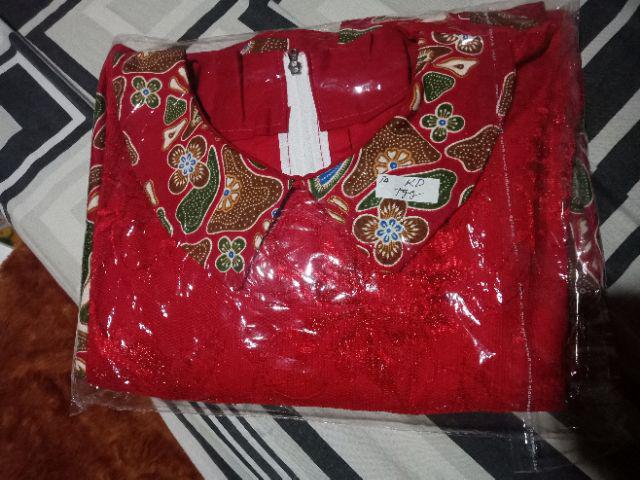 Blus Dan Dress Sarimbit Batik Couple Family Nadine Kerang