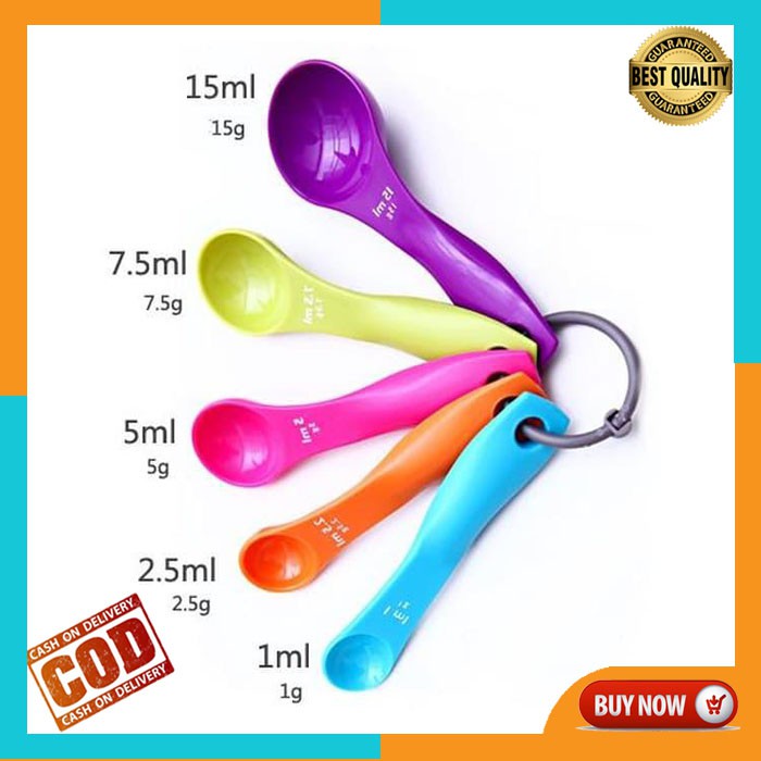 Sendok Takar / Measuring Spoon (1 Set 5 Sendok) Perlengkapan Makan Peralatan Dapur Mp260