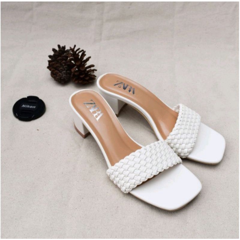 promo ramadan Sandal wanita heels kepang 5 cm