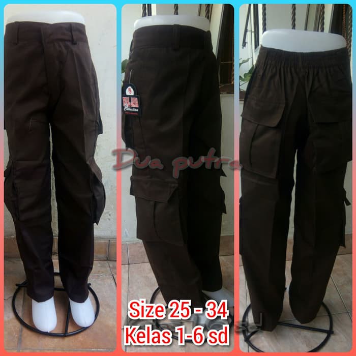 celana sekolah pramuka kantong gemblok kelas 16 sd  pm176