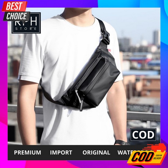 Tas Selempang Waistbag Original Unik Terbaru Murah Pria Y1F3 Motif Dis Waistbag Tas Selempang Waist