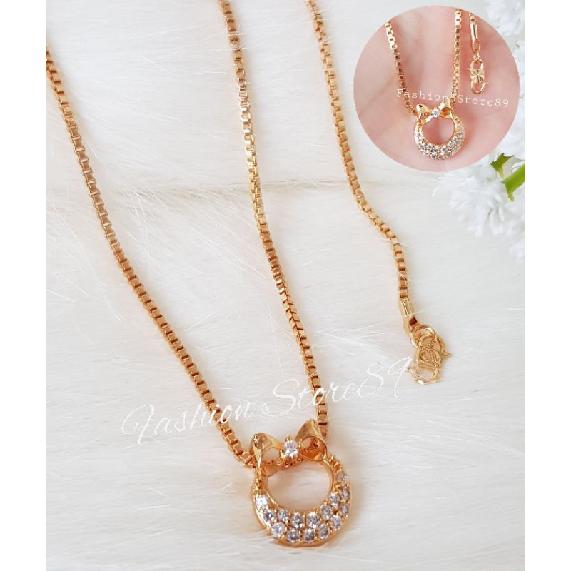 New Bestseller import kalung Fashion import unik perhiasan replica emas xuping pita cantik Dewasa