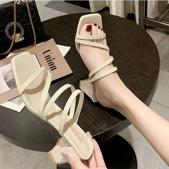 JSH 19308 (SIZE 35-39) RISCE SANDAL HEELS 6CM IMPORT WANITA CEWEK PEREMPUAN JAKARTA BATAM