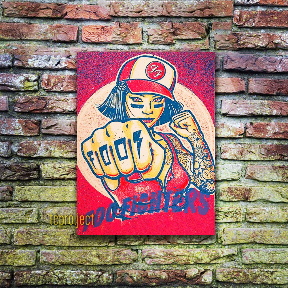 FOO FIGHTERS COVER POSTER - DEKORASI HIASAN DINDING