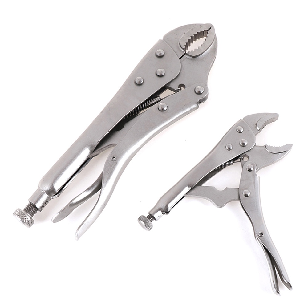 4 Pcs Tang Pengunci Labu Mulut Lurus Rahang Kunci Mole Plier Baja Karbon Tinggi Tahan Aus Catok Grip Clamping Alat Tangan