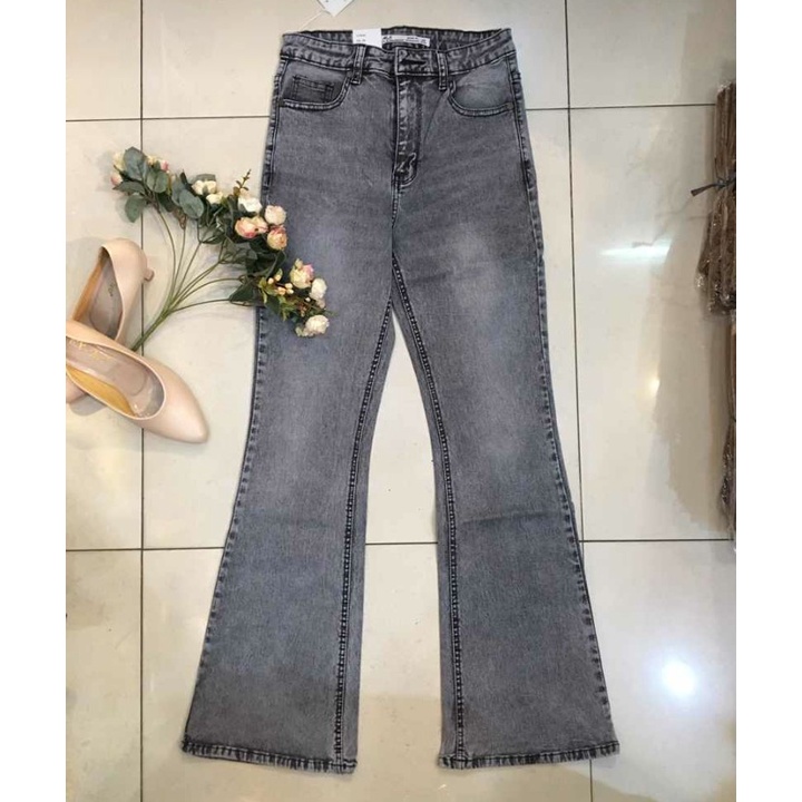 #3144 M&B CUTBRAY JEANS HIGHWAIST PREMIUM SNOW GREY 27 - 30