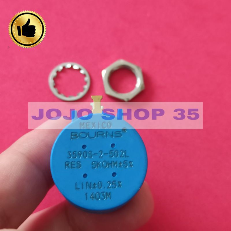 1pc BOURNS POTENSIO potensiometer 2K 5K Ohm Bourns 3590S-2-502L RES 5K OHM 2K ohm 2W Multiturn 10x P
