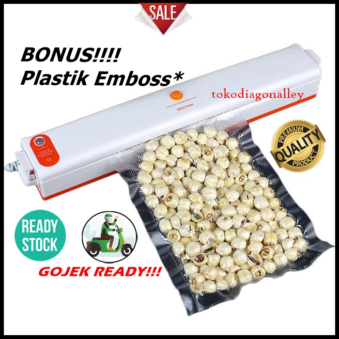 Vacuum Sealer Makanan Press Food Vakum Electric Segel Elektrik Anti Bau Jamur Alat Pres Hampa Udara