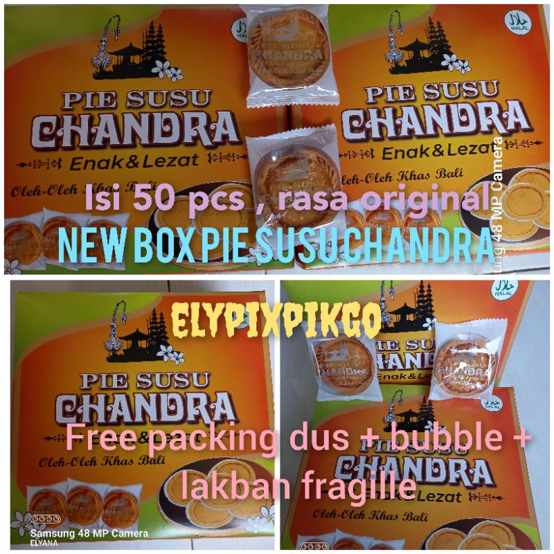 

Pie susu chandra 50 pcs dengan kotak merk chandra/ pie susu bali / pai susu / pie chandra/ pia