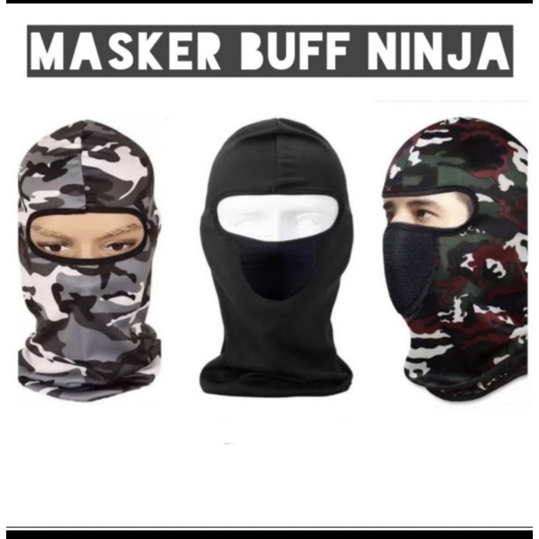 MASKER BUFF NINJA MURAH TERMURAH Masker Buff Ninja Balaclava / Masker Ninja Army / Masker Ninja Hita