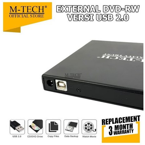 ITSTORE M-TECH DVD External Laptop Portable dvdr dvdrw eksternal - DVDRW-USB2