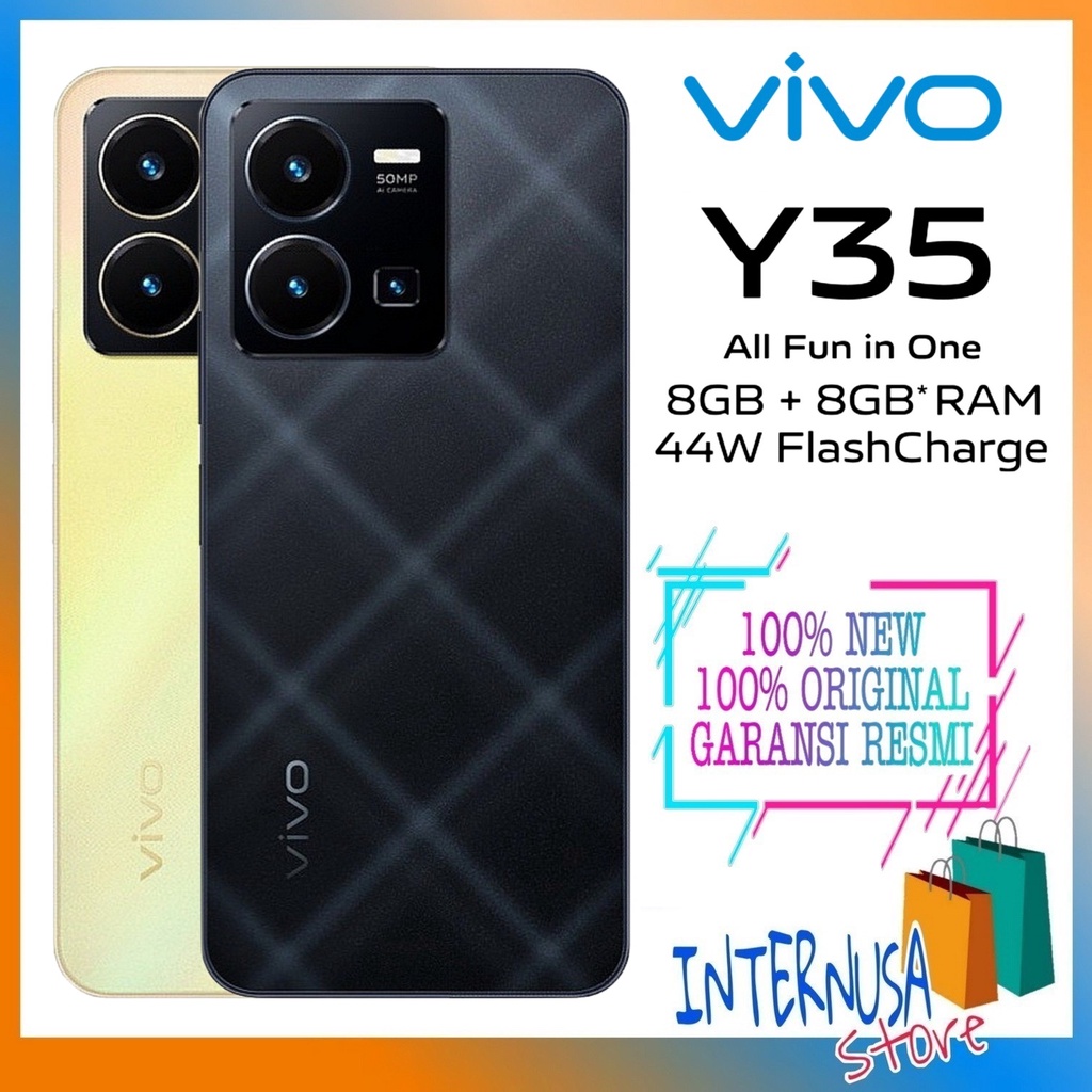 HP VIVO Y35 8/128 - GARANSI RESMI - VIVO Y35 RAM 8GB - HP ANDROID VIVO - HP VIVO 4G MURAH