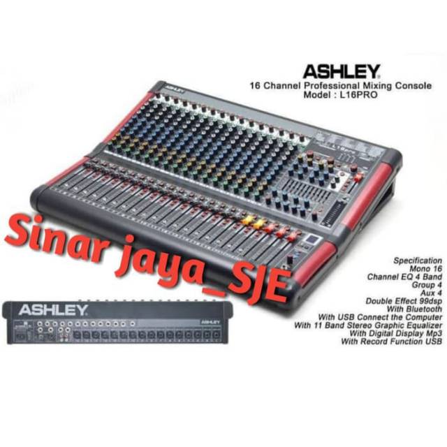 Mixer mixing console ASHLEY L16 PRO / 16 channel Original product