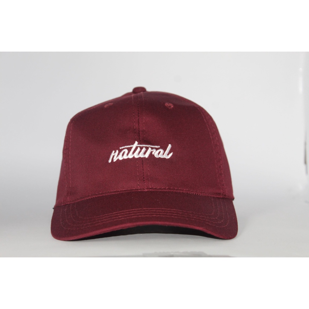 terbaru Topi baseball bordir /topi motif tulisan NATURAL/ TOPI PRIA WANITA