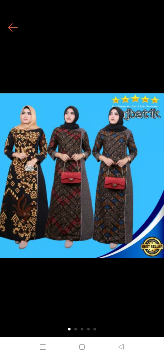 Gamis Batik Manggar, Padi,sekar,cantik,kubis,kipas,daun,kupu,nadine,gendis,kawung,termurah