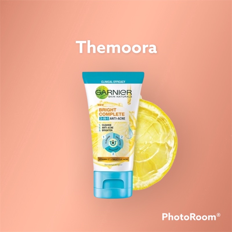 Jual Garnier Bright Complete 3in1 Anti Acne Facial wash skin care 50ml