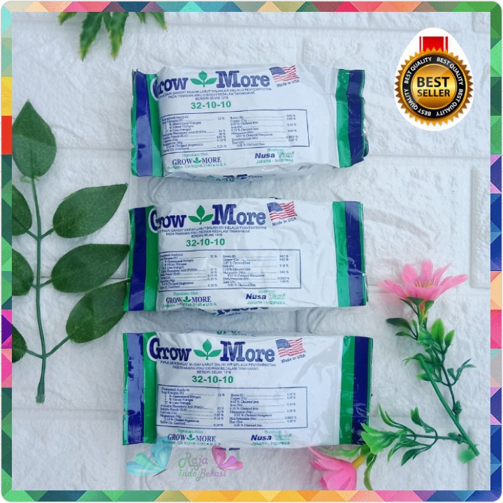 100 GRAM PUPUK GROW MORE 32 10 10 PUPUK NPK PEMBIBITAN GROWMORE 321010 DAUN SAYUR BUAH SEMPROT