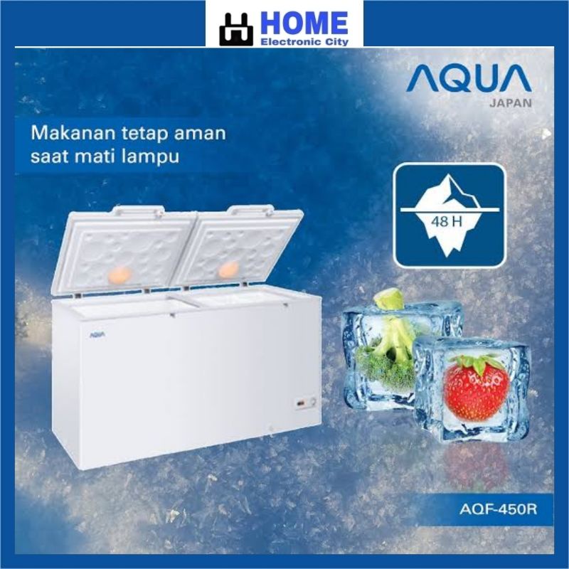 AQUA JAPAN CHEST FREEZER AQF-450R GARANSI RESMI