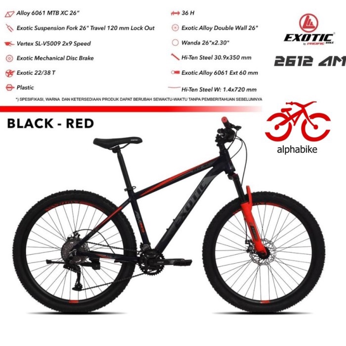SEPEDA GUNUNG MTB 26 EXOTIC MTB 2612 AM 27SP