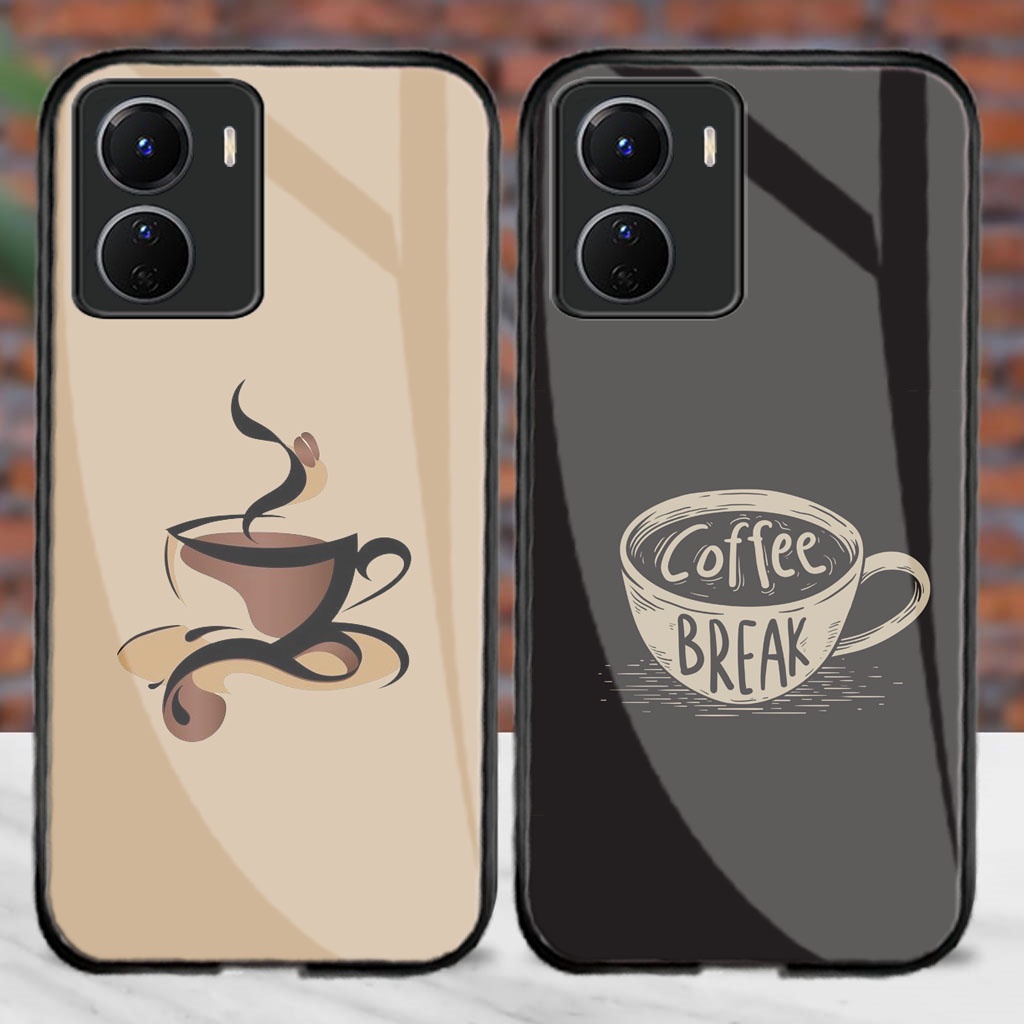 Softcase Glass Kaca VIVO Y16 2022 Terbaru [M177] Casing HP VIVO Y16 2022 Terbaru - Case HP VIVO Y16 