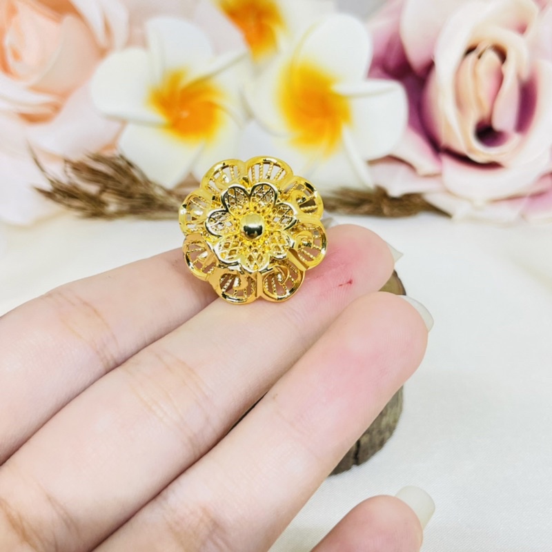 Cincin bunga bangkok emas 24k Xuping