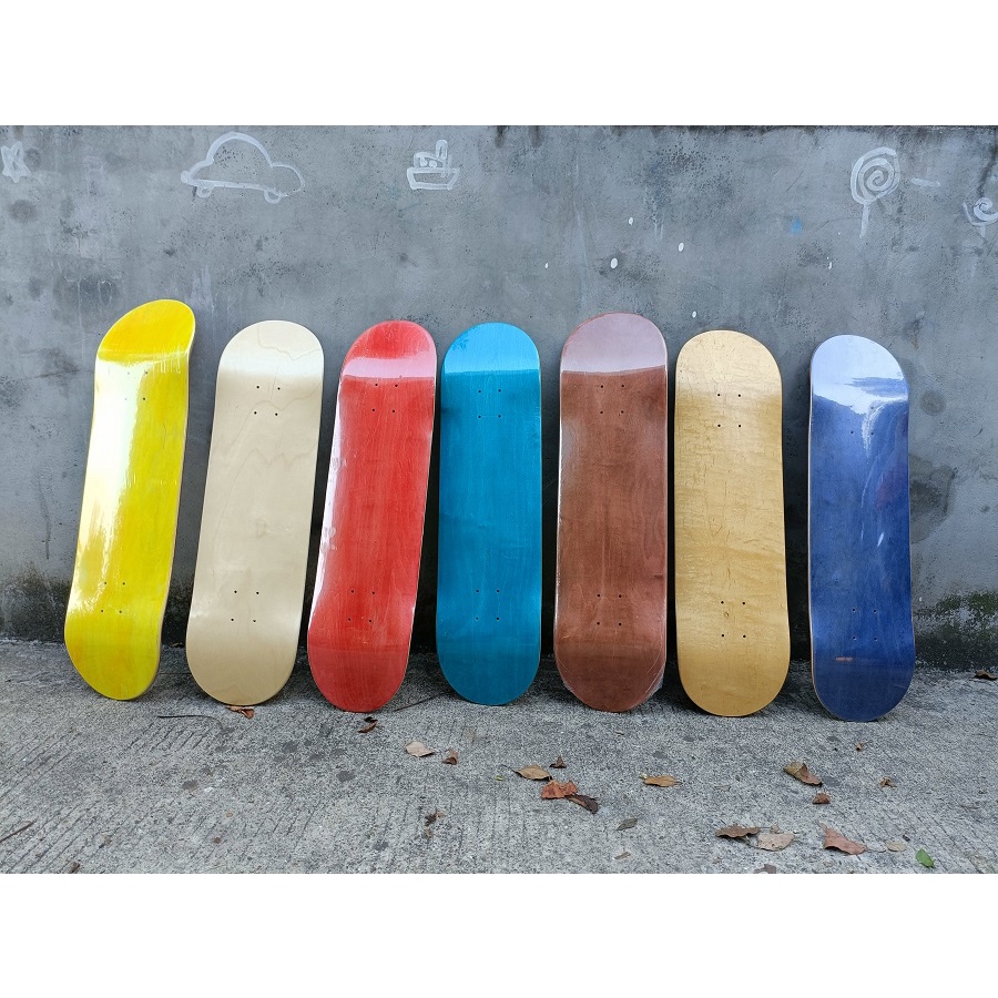 Os780 set Dek skateboard 7 plys 4 Lapis 4 Lapis Warna silver Ukuran 139mm 52mm os780