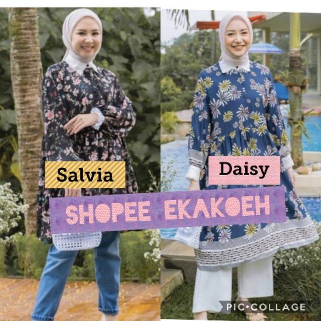 MIDI TUNIK AUDRE Salvia DAISY haideeorlin haidee orlin haidee&orlin