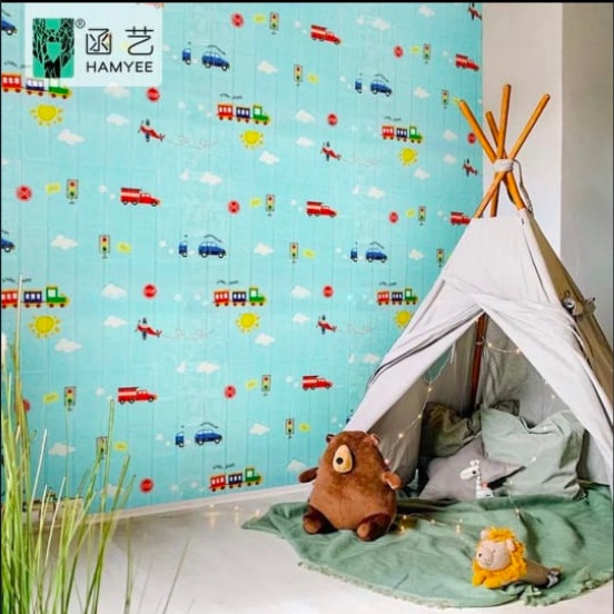 Wallapaper 3D FOAM / Motif Anak tebal 3MM / Wall Foam Dinding-2