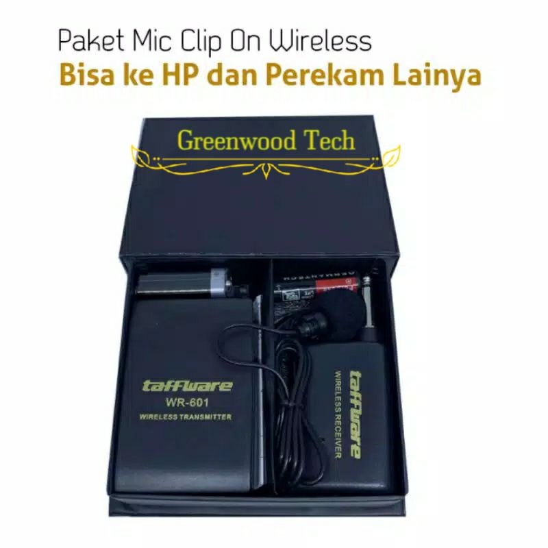 Mic clipon jepit taffware wireless